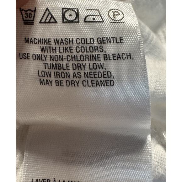 Anthropologie Meadow Rue White Bow Back Top L Puff Sleeve Effortless Chic - Picture 7 of 8